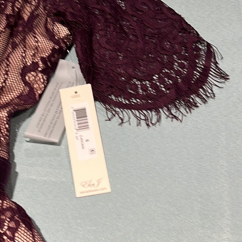 Eliza J. Lace Plum Cocktail Dress Size 6‎ D41 - Picture 7 of 13